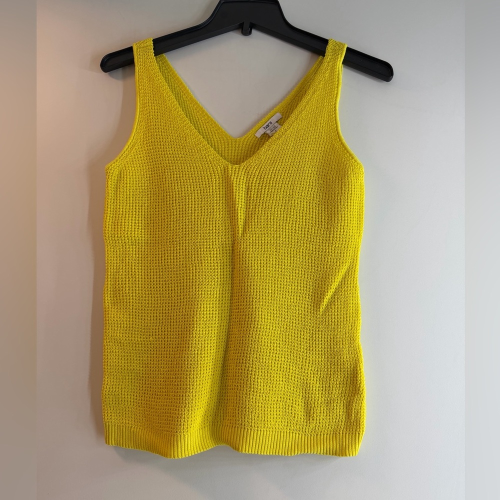 Bar III Yellow Knit Tank Top